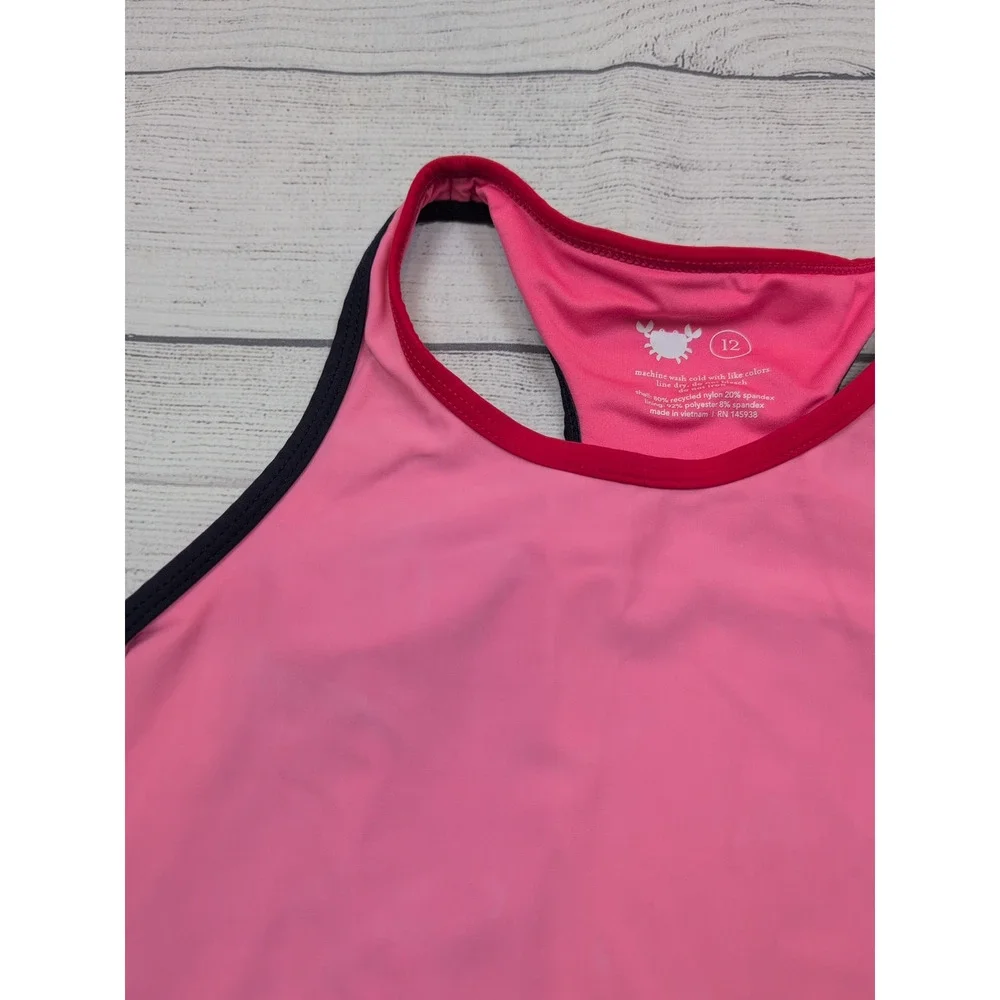 12 Primary Pink Tankini Top